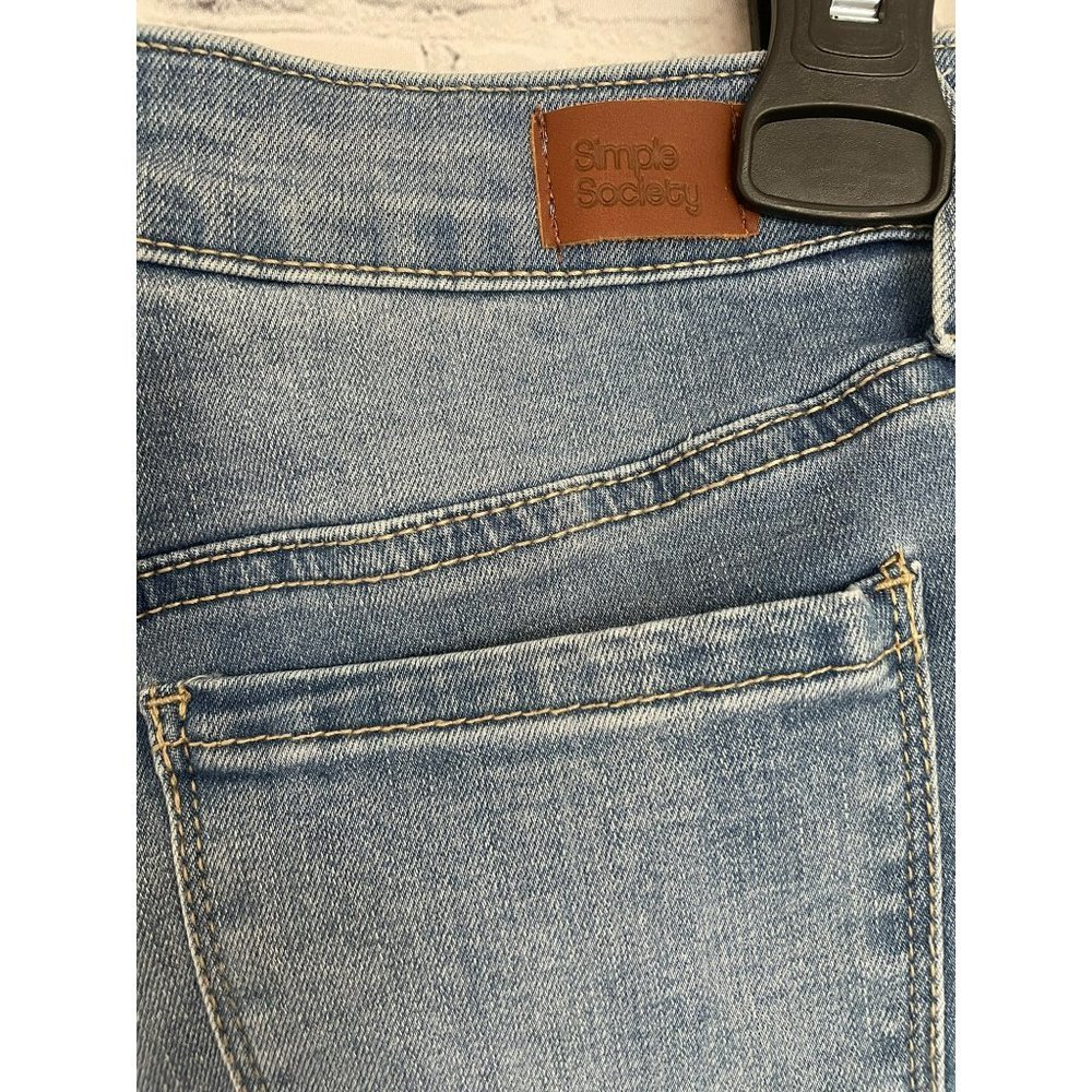 Women's Simple Society Distressed Medium wash Blue jeans size 5/27 - Picture 3 of 8
